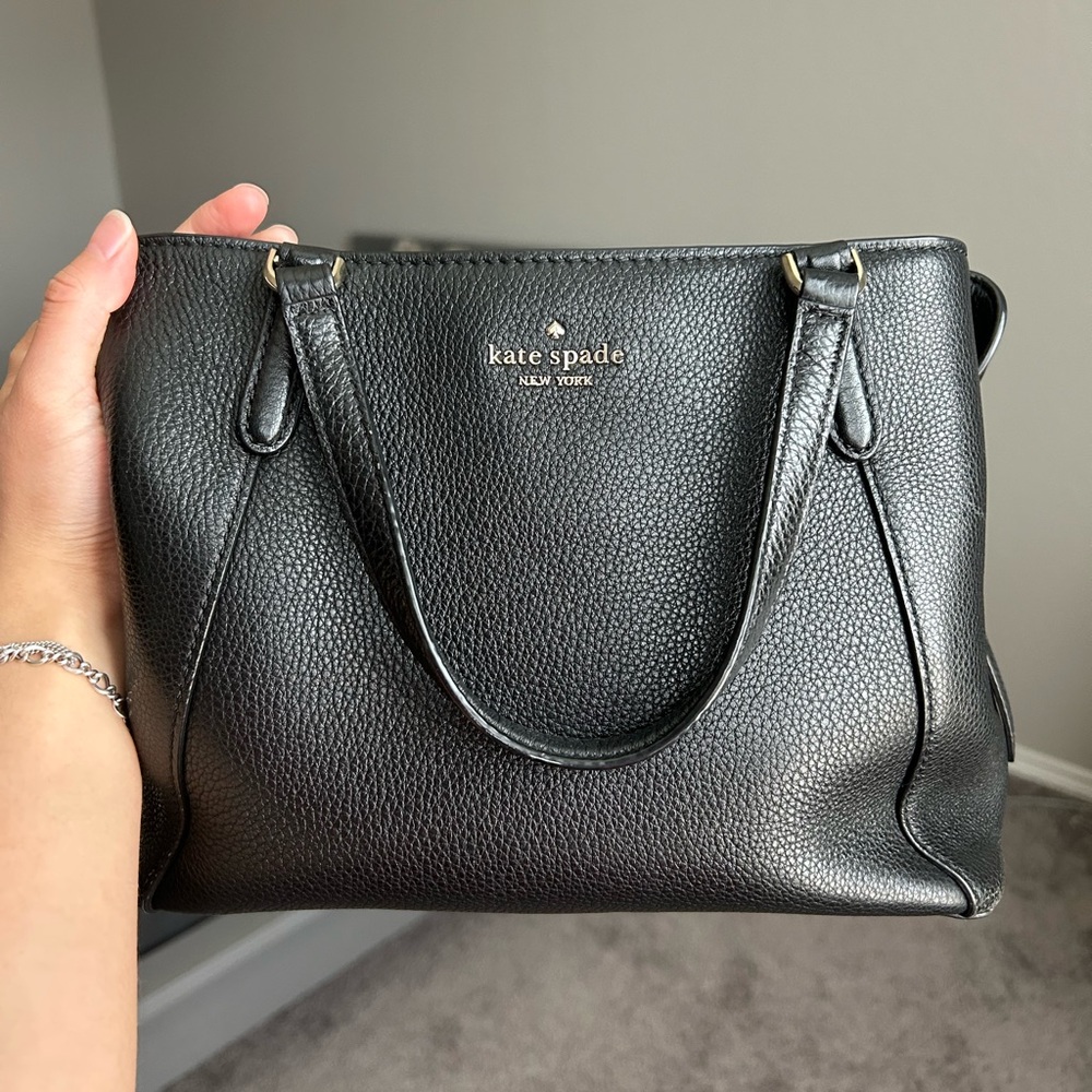 Kate Spade Medium triple compartment Pebbled Leather Bag